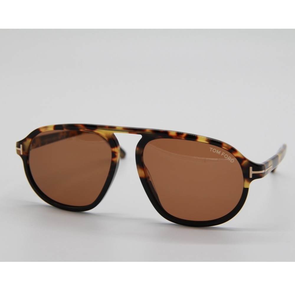 NEW TOM FORD HARRISON TF755 56E AVIATOR SUNGLASSES TOM FORD TF755/S BROWN - Picture 1 of 10